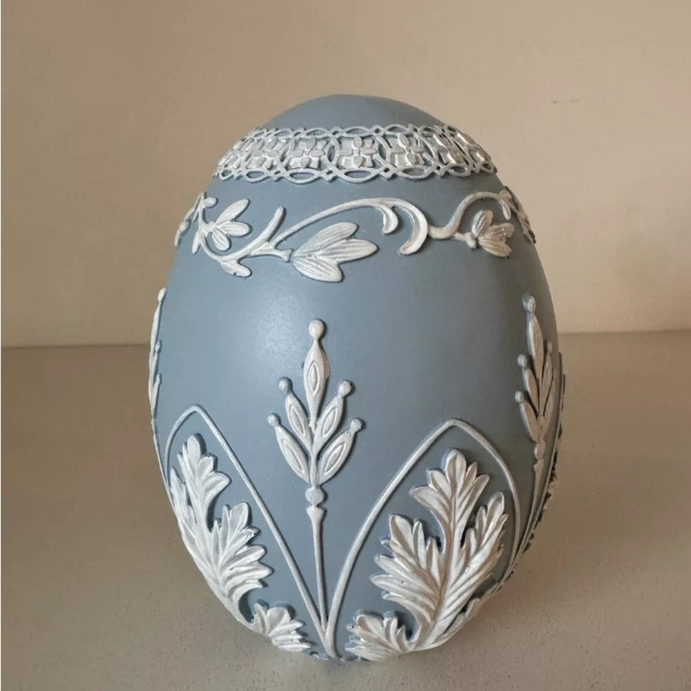 Jasper Blue Easter Egg Decor 8 inches